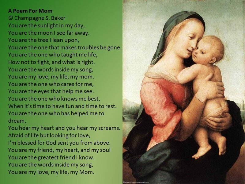 Woman Holding Baby — Green, Serene, Painting