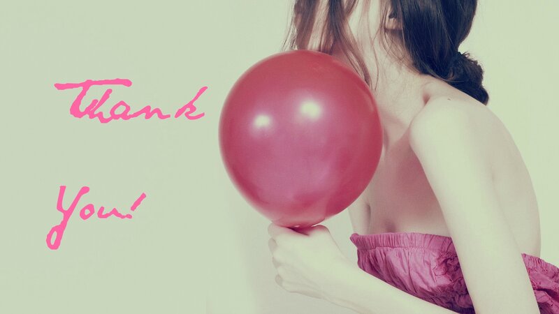 Woman Holding Balloon — Pink