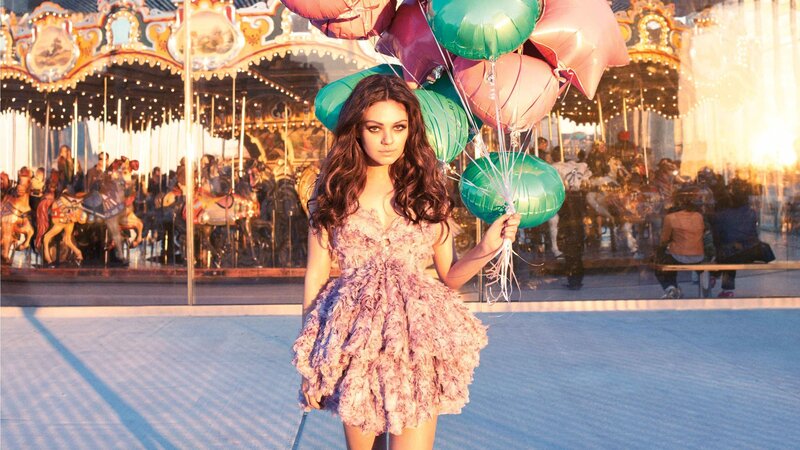 Woman Holding Balloons — Pink, Dramatic, Sunset, Photograph
