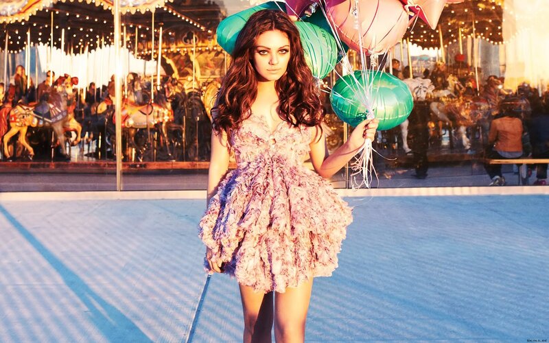 Woman Holding Balloons — Pink, Dramatic, Sunset