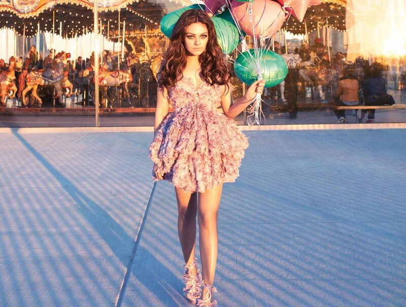 Woman Holding Balloons — Pink, Dramatic