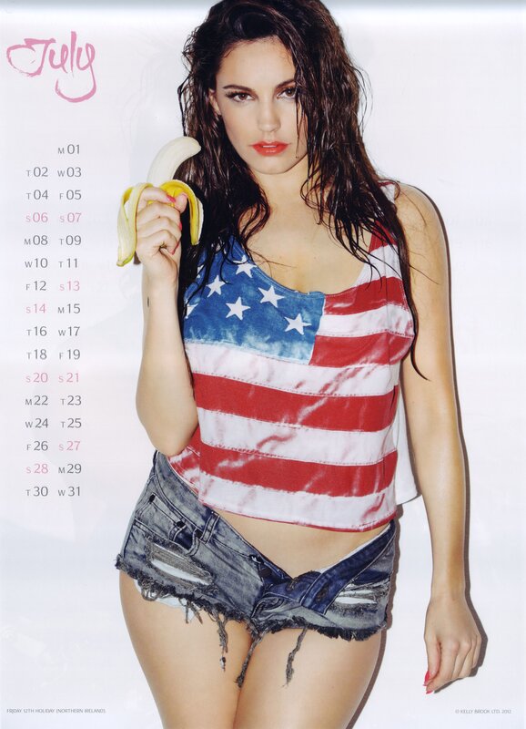 Woman Holding Banana — Red