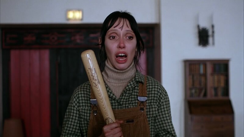Woman Holding Baseball Bat — Green, Dramatic