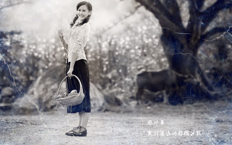 woman holding basket in garden