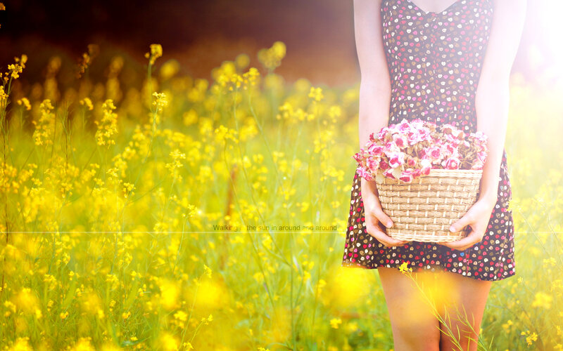 Woman Holding Basket