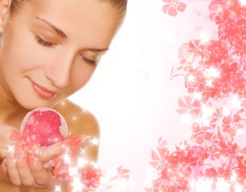Woman Holding Bath Bomb