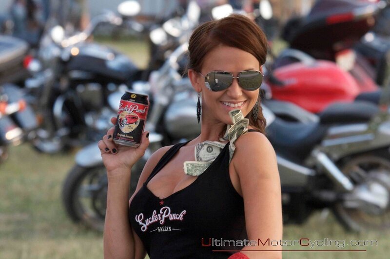 Woman Holding Beer Can — Black