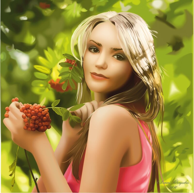 Woman Holding Berries