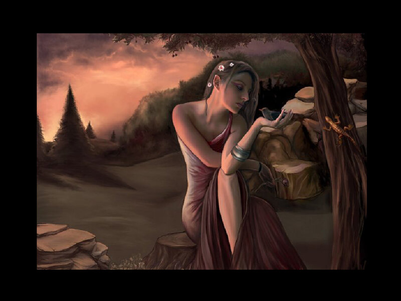 Woman Holding Bird
