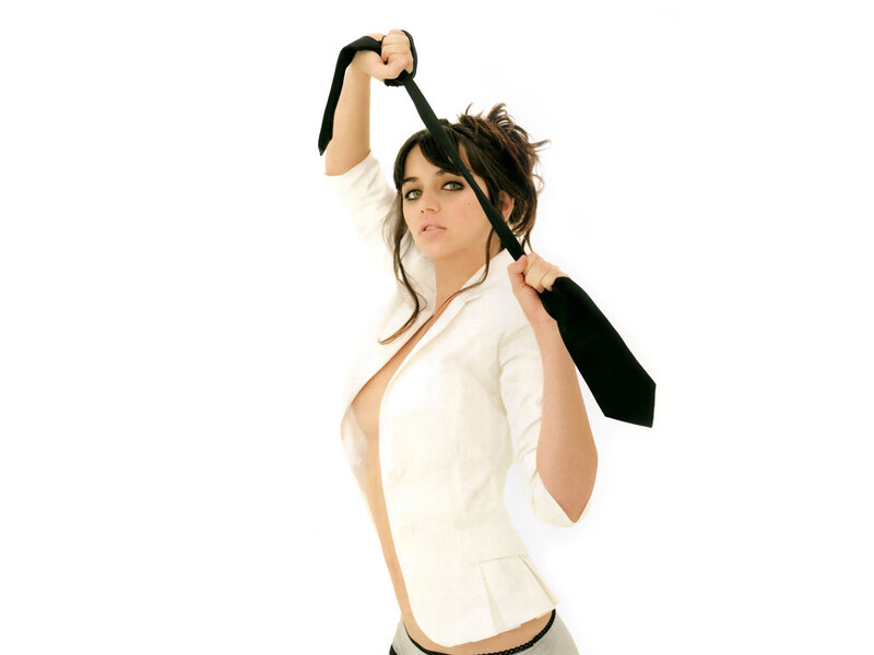 woman holding black tie