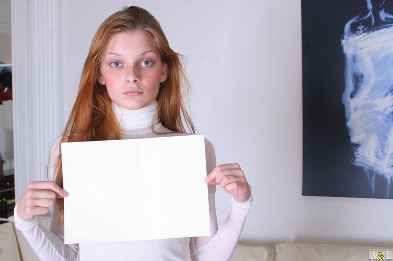 woman holding blank paper