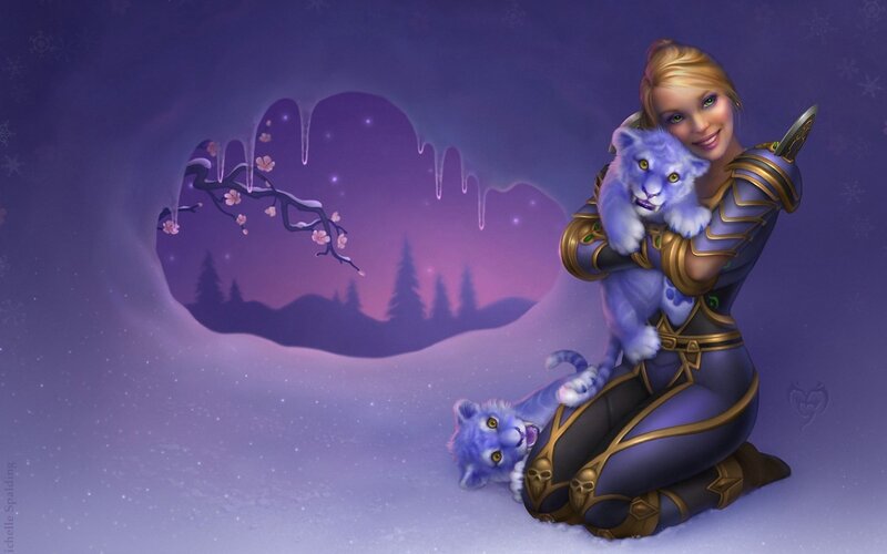 Woman Holding Blue Cubs