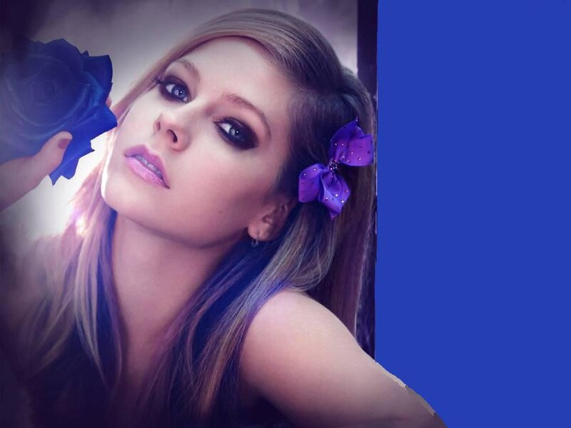 Woman Holding Blue Rose — Dramatic, Photograph