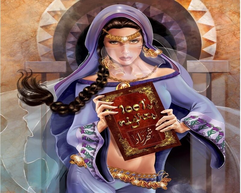 woman holding book of tales