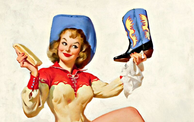 Woman Holding Boot
