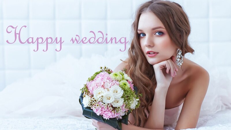 Woman Holding Bouquet — White, Serene, Photograph, Earrings