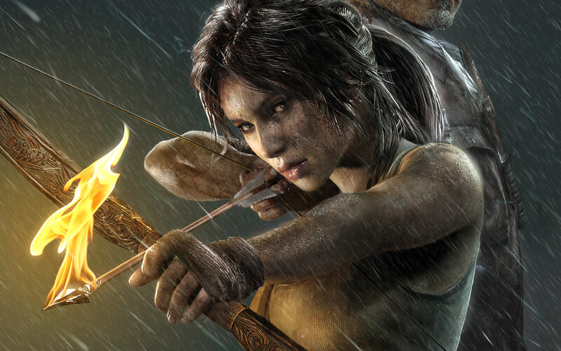 Woman Holding Bow and Arrow — Brown, Dramatic, Digital Art
