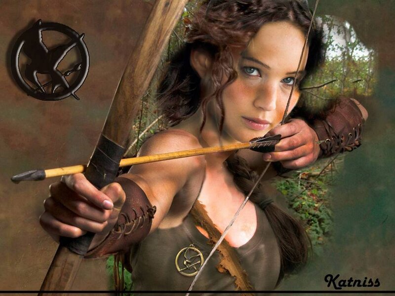Woman Holding Bow and Arrow — Brown