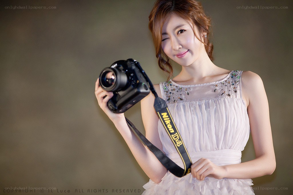 woman holding camera
