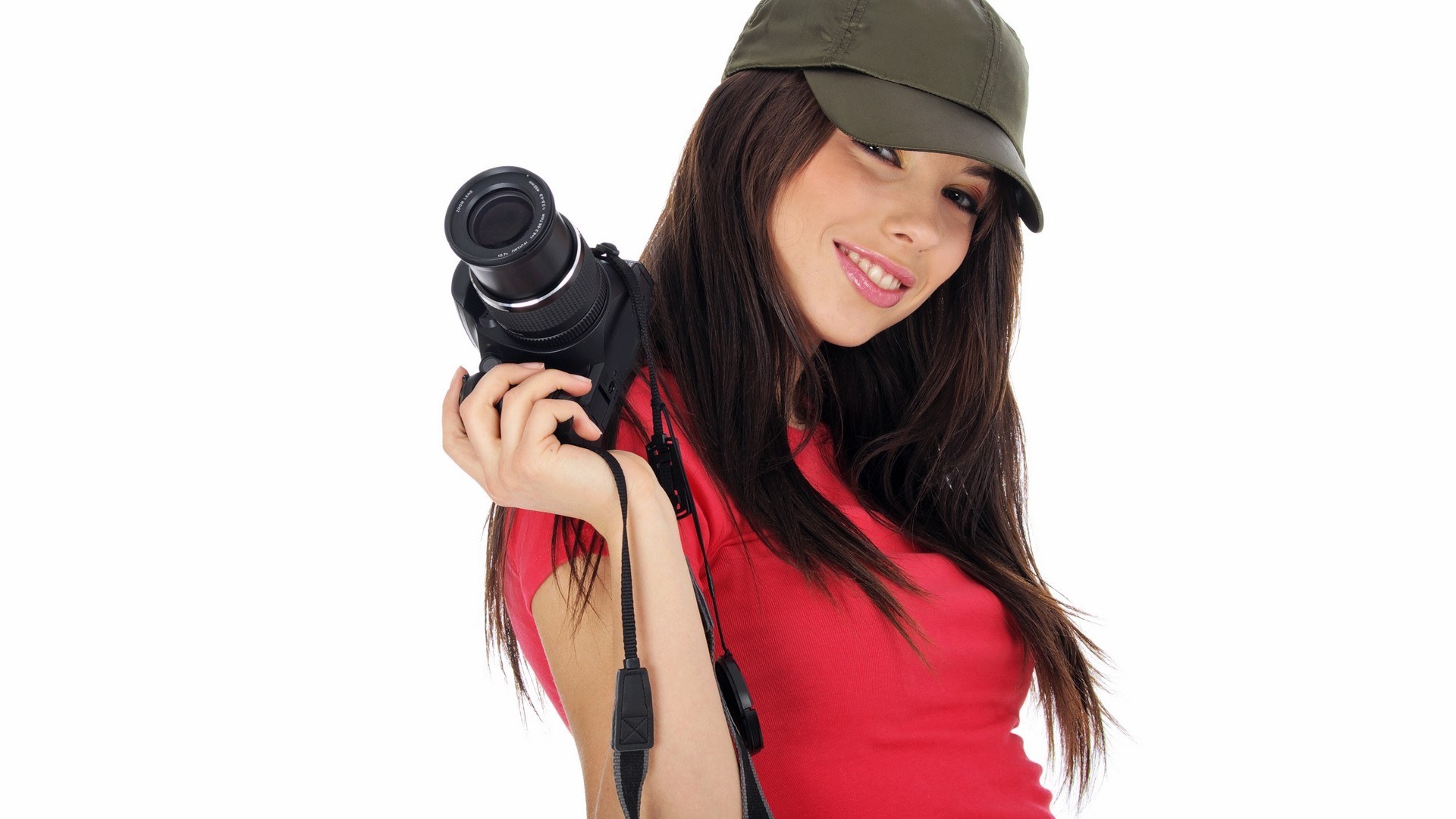 woman holding camera