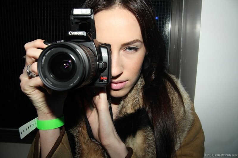 woman holding camera