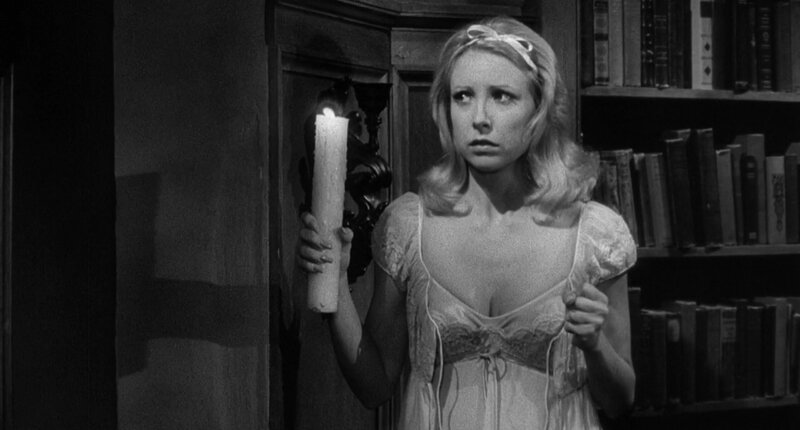 Woman Holding Candle — Black, Tense
