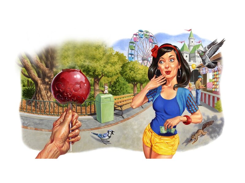 Woman Holding Candy Apple