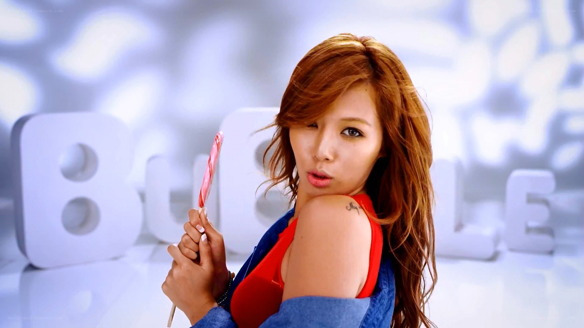 woman holding candy cane