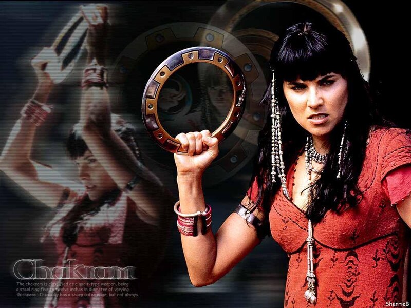 Woman Holding Chakram