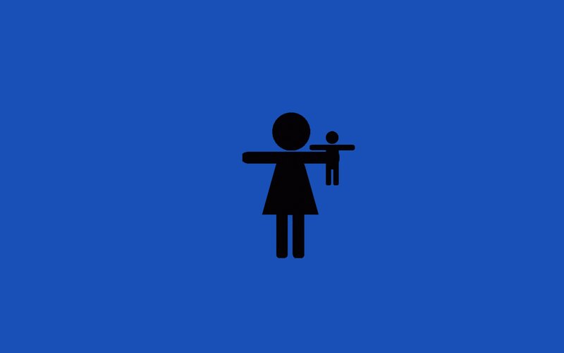woman holding child icon