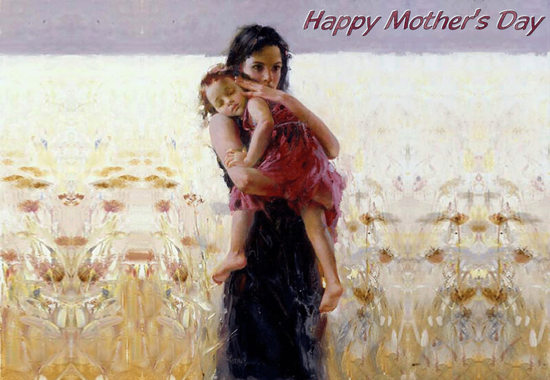 Woman Holding Child — Yellow
