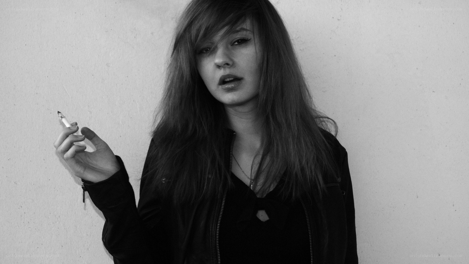 woman holding cigarette