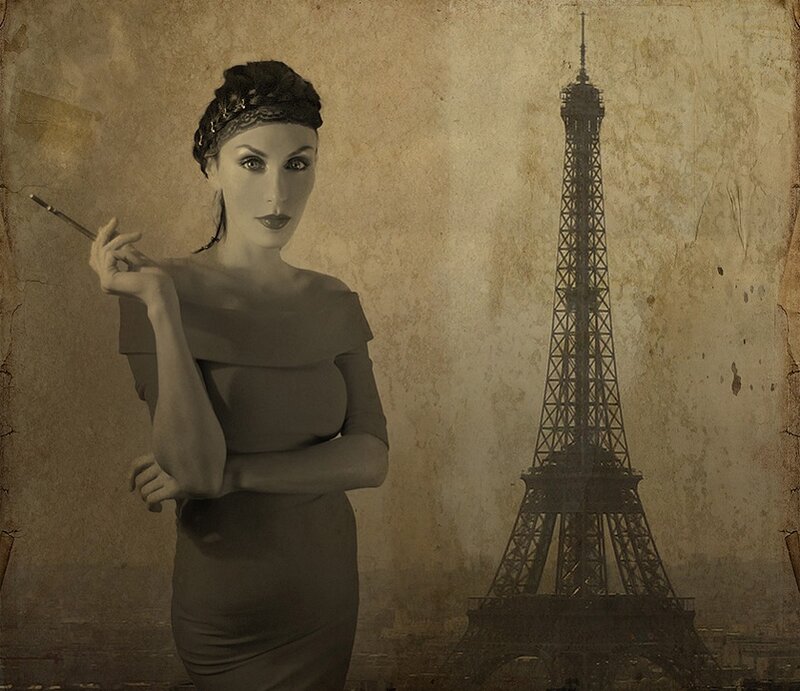 Woman Holding Cigarette — Brown