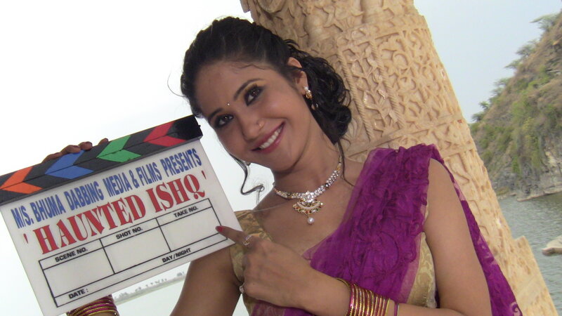 Woman Holding Clapperboard — Purple