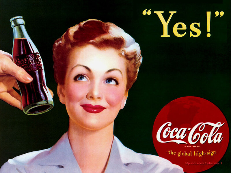 Woman Holding Coca-cola Bottle — Red