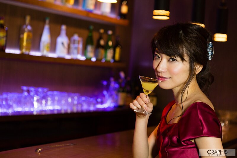 Woman Holding Cocktail — Purple, Sophisticated