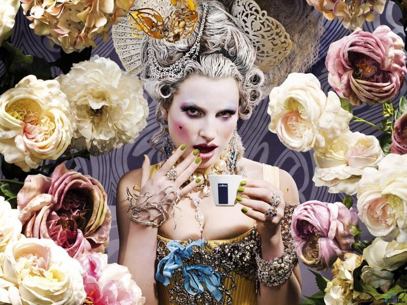 Woman Holding Coffee Cup — Gold