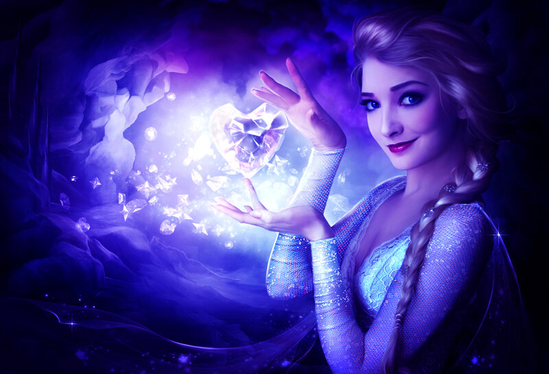 Woman Holding Crystal Heart