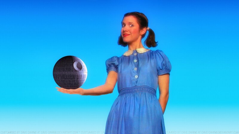 Woman Holding Death Star