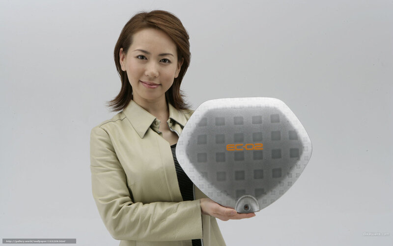 woman holding ec-02 device