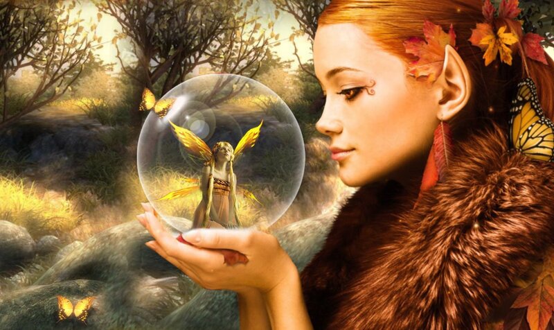 Woman Holding Fairy Orb