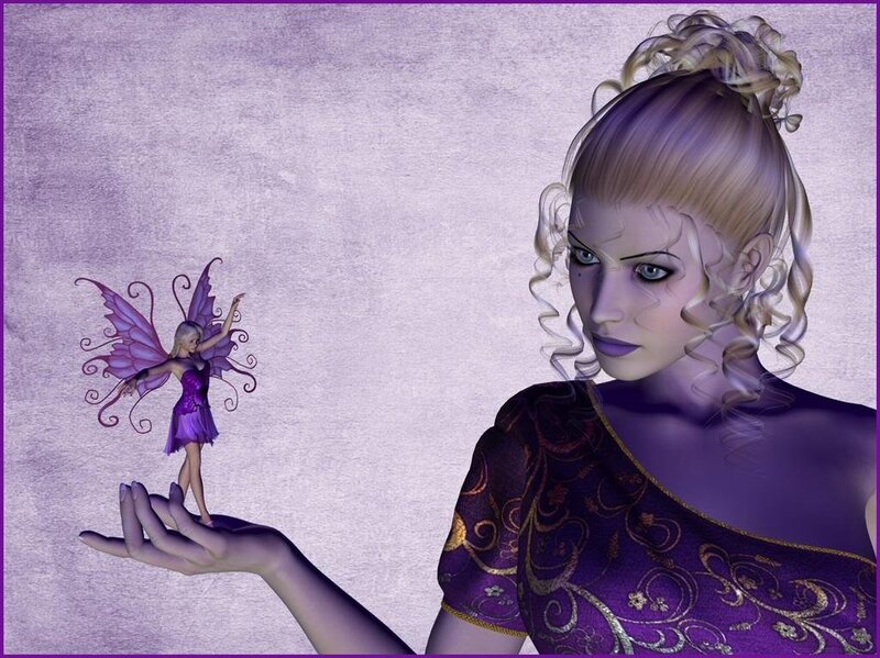 Woman Holding Fairy