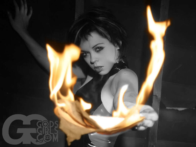 Woman Holding Fire