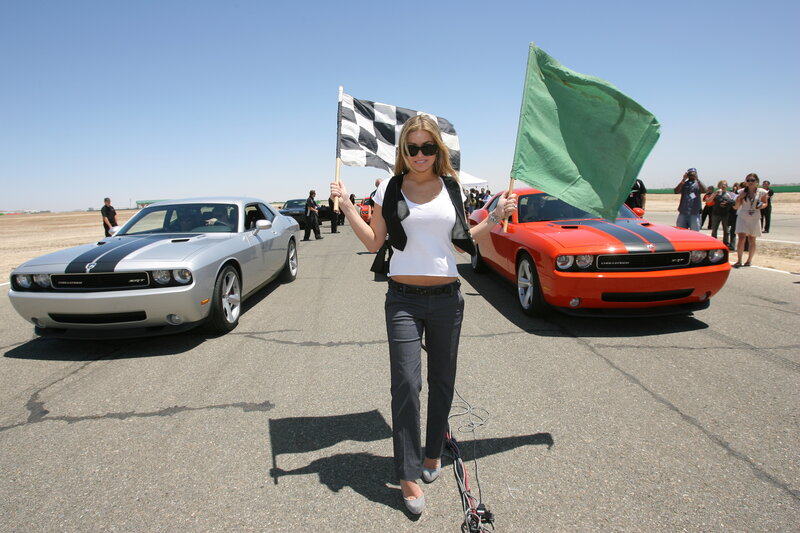 Woman Holding Flags