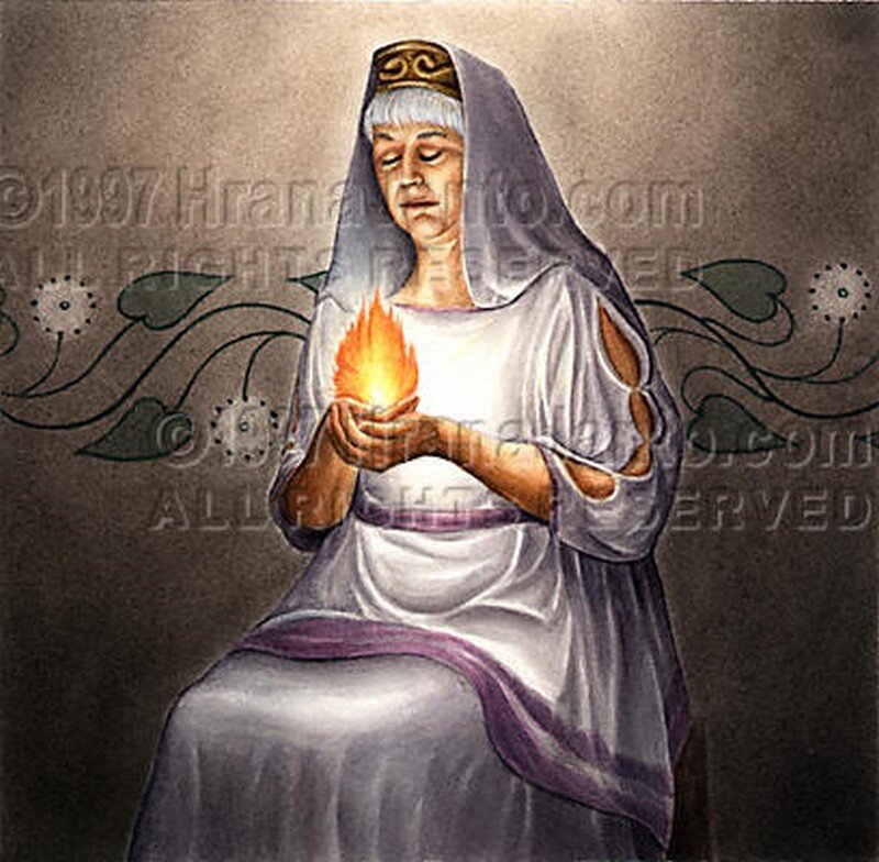 Woman Holding Flame