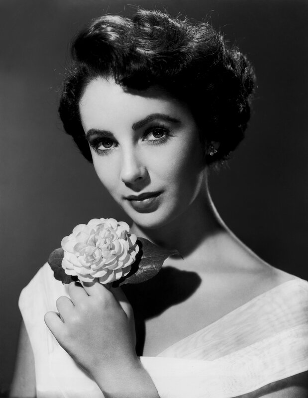 Woman Holding Flower — Black, Dramatic, Photograph, Dress