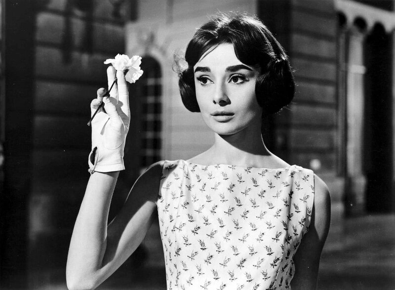 Woman Holding Flower — Black, Dramatic, Photograph, Gloves