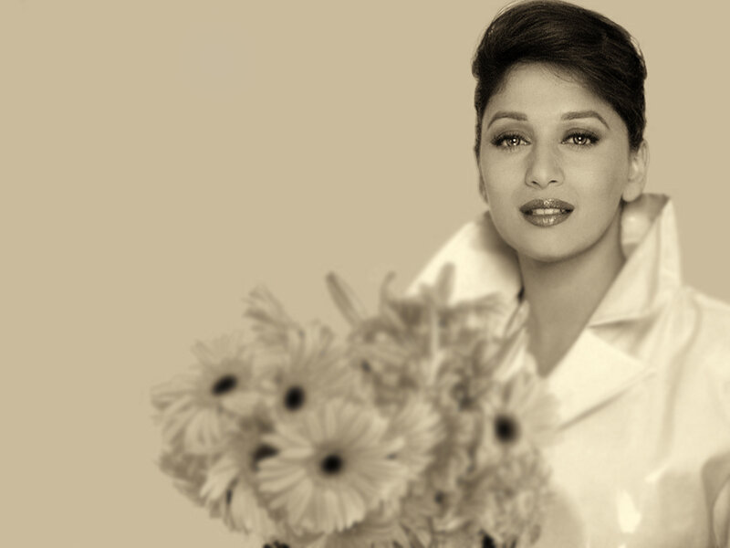 woman holding flowers