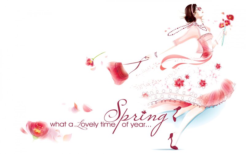 Woman Holding Flowers — Pink, Joyful, Spring