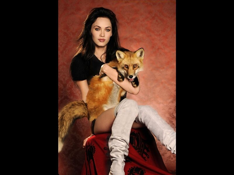 Woman Holding Fox